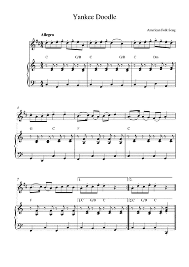 Yankee Doodle (arr. Kaiserin Rebecca)