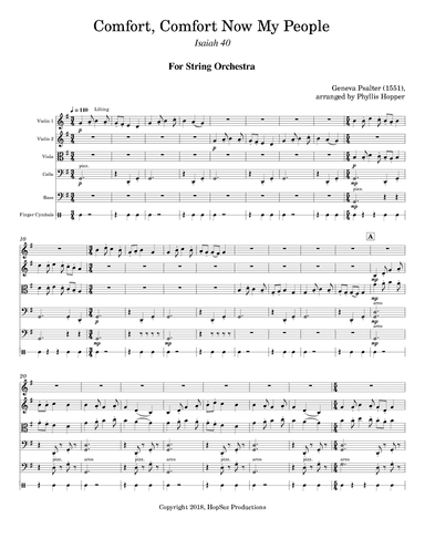 Comfort, Comfort Now My People - String Orchestra (arr. Phyllis Hopper)