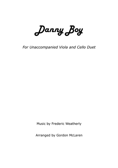 Danny Boy (arr. Gordon McLaren)