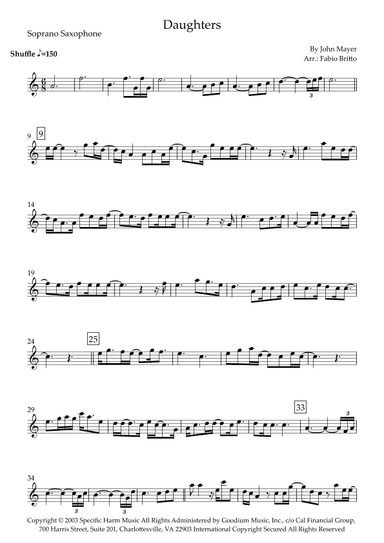 Daughters (arr. Fabio Britto)
