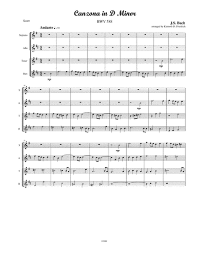 Canzona in D Minor (arr. Kenneth D. Friedrich)