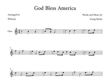 God Bless America ® (arr. BTmusic)