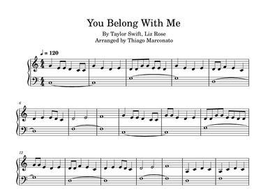 You Belong With Me (arr. Thiago Marconato)