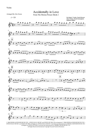 Accidentally In Love (arr. Alex Souza)