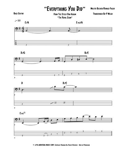Everything You Did (arr. Accubass)