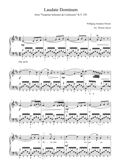 Laudate Dominum (arr. Thomas Jancso)