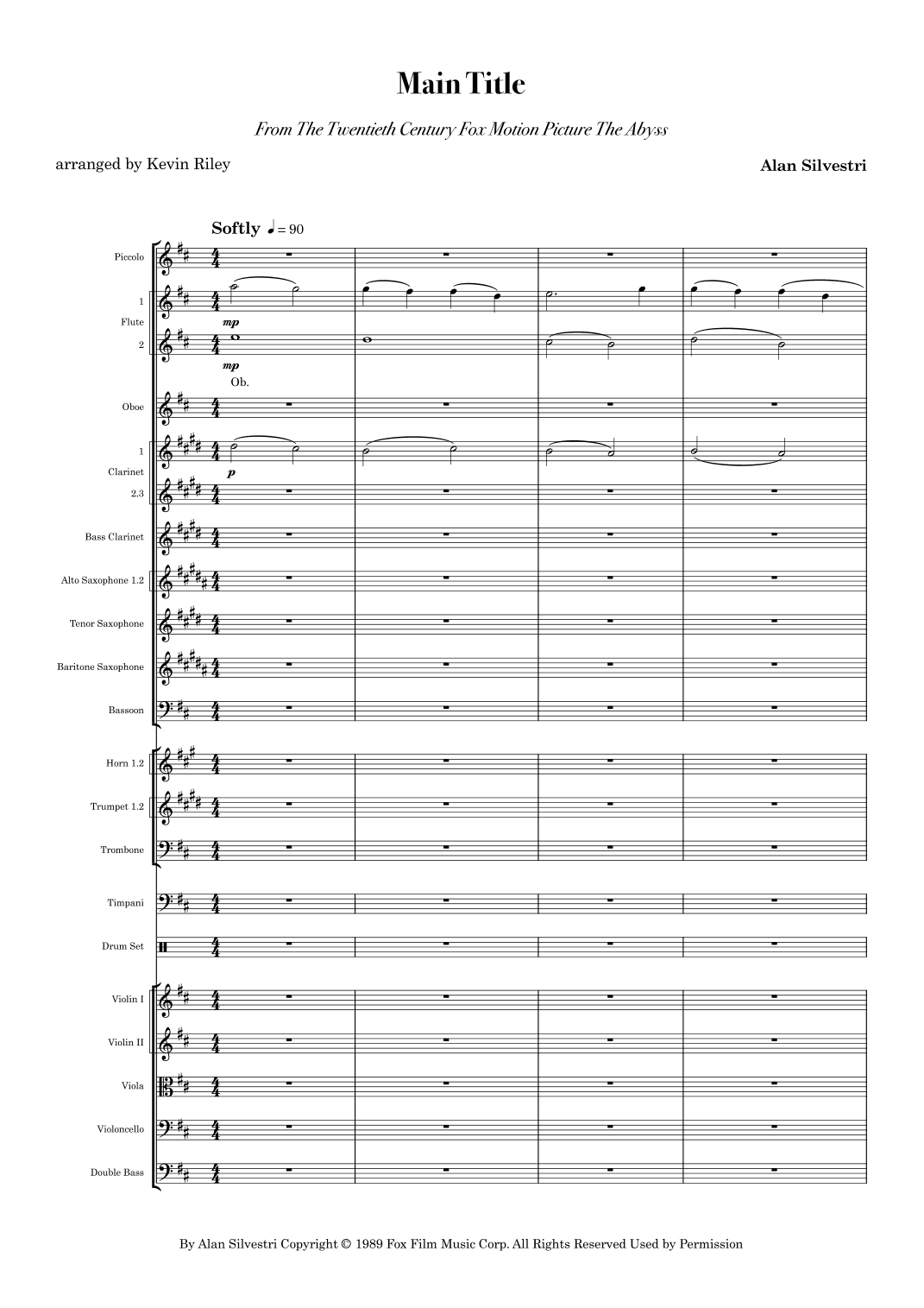 Main Title (arr. Kevin Riley)