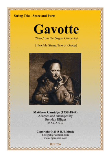 Gavotte (Solo from the Organ Concerto) - Flexible String Trio or Group (arr. Brendan Elliget MAGA 537)
