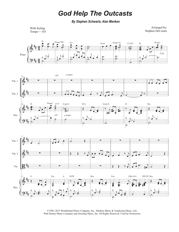 God Help The Outcasts (arr. Stephen DeCesare)
