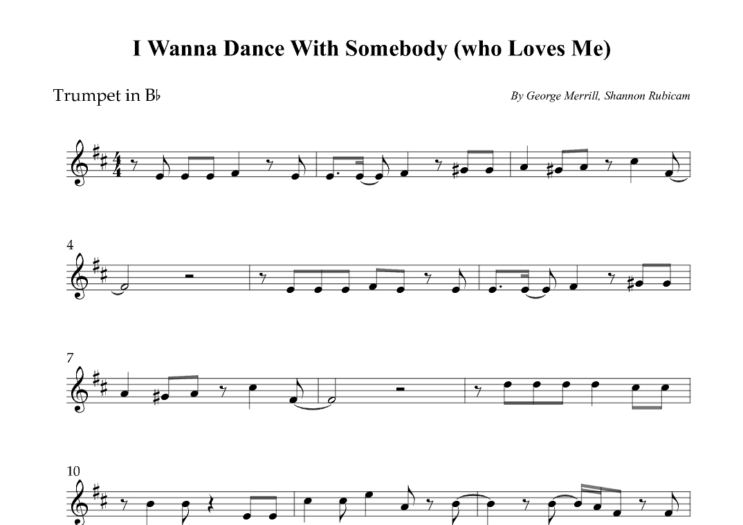 I Wanna Dance With Somebody (who Loves Me) (arr. Wesley S. SIlva)