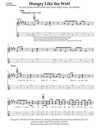 Hungry Like The Wolf (arr. Michael Butzen)
