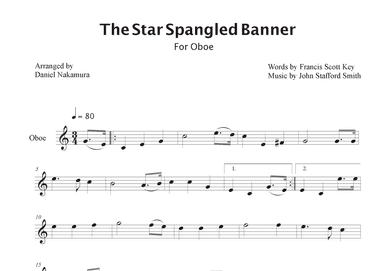 The Star Spangled Banner (For Oboe) (arr. Daniel Nakamura)