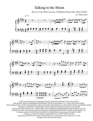 Talking To The Moon (arr. Matt Arnett)