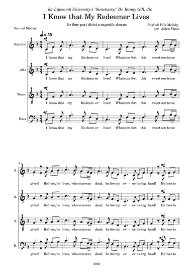 I Know that My Redeemer Lives (arr. Alden Vines)