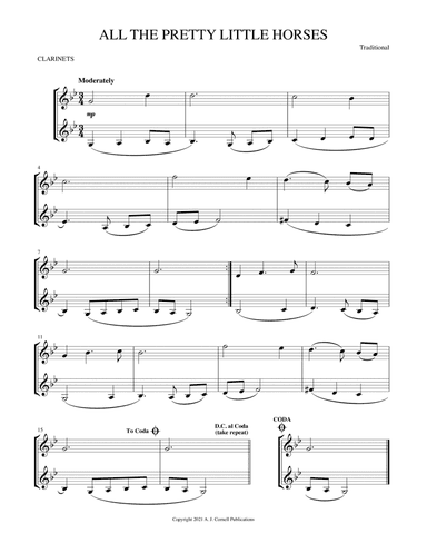 All the Pretty Little Horses (arr. Mark Phillips)