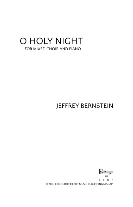 O Holy Night (arr. Jeffrey Bernstein)