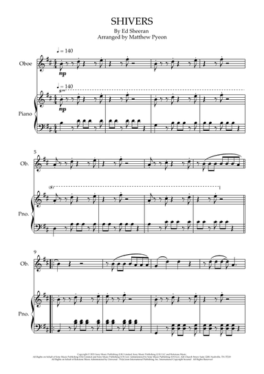 Shivers (arr. Matthew pyeon)