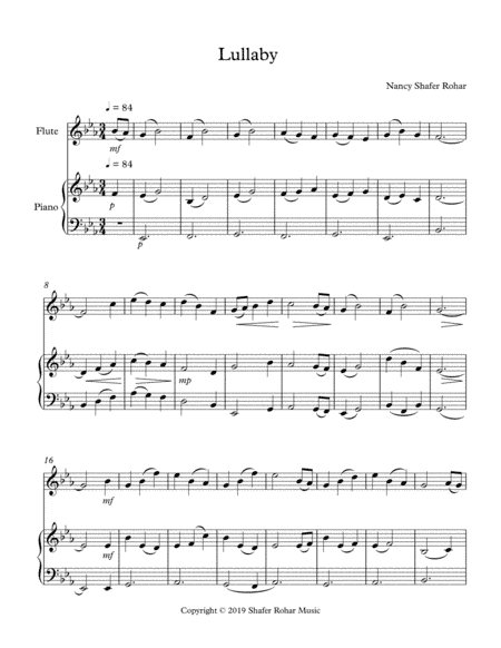 Lullaby #1.5 for flute and piano
