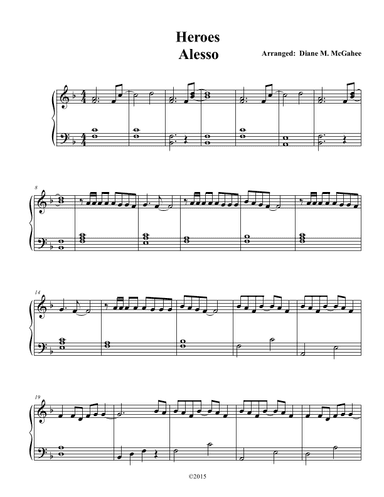 Heroes (we Could Be) (arr. Arranged by Diane M. McGahee)