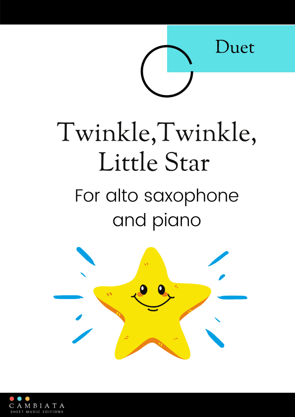 Twinkle,Twinkle, Little Star - For alto saxophone (solo) and piano (Easy/Beginner) (arr. Levy Nunes)