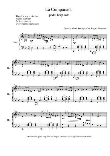 La Cumparsita - pedal harp solo