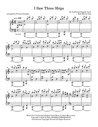 I Saw Three Ships (arr. W Paul Pulsipher)