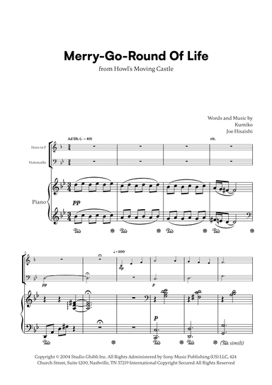 Merry-go-round Of Life (arr. Cadenza Editions)