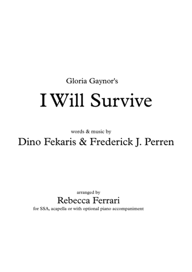 I Will Survive (arr. Rebecca Ferrari)
