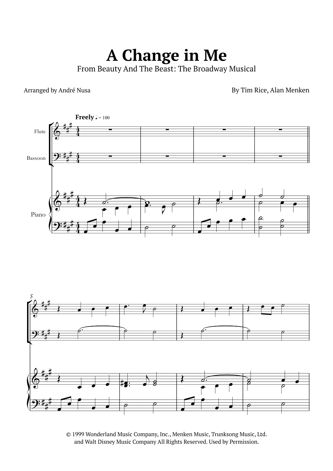 A Change In Me (arr. André Nusa)