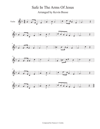 Safe In The Arms Of Jesus - Violin (arr. Kevin Busse)