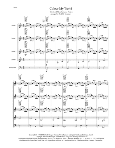 Colour My World (arr. Rodolfo Gonzalez)