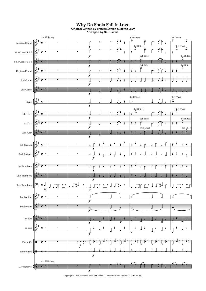 Why Do Fools Fall In Love (arr. Neil Samuel)