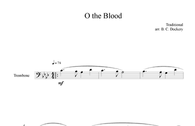 O The Blood (Trombone Solo) (arr. B. C. Dockery)