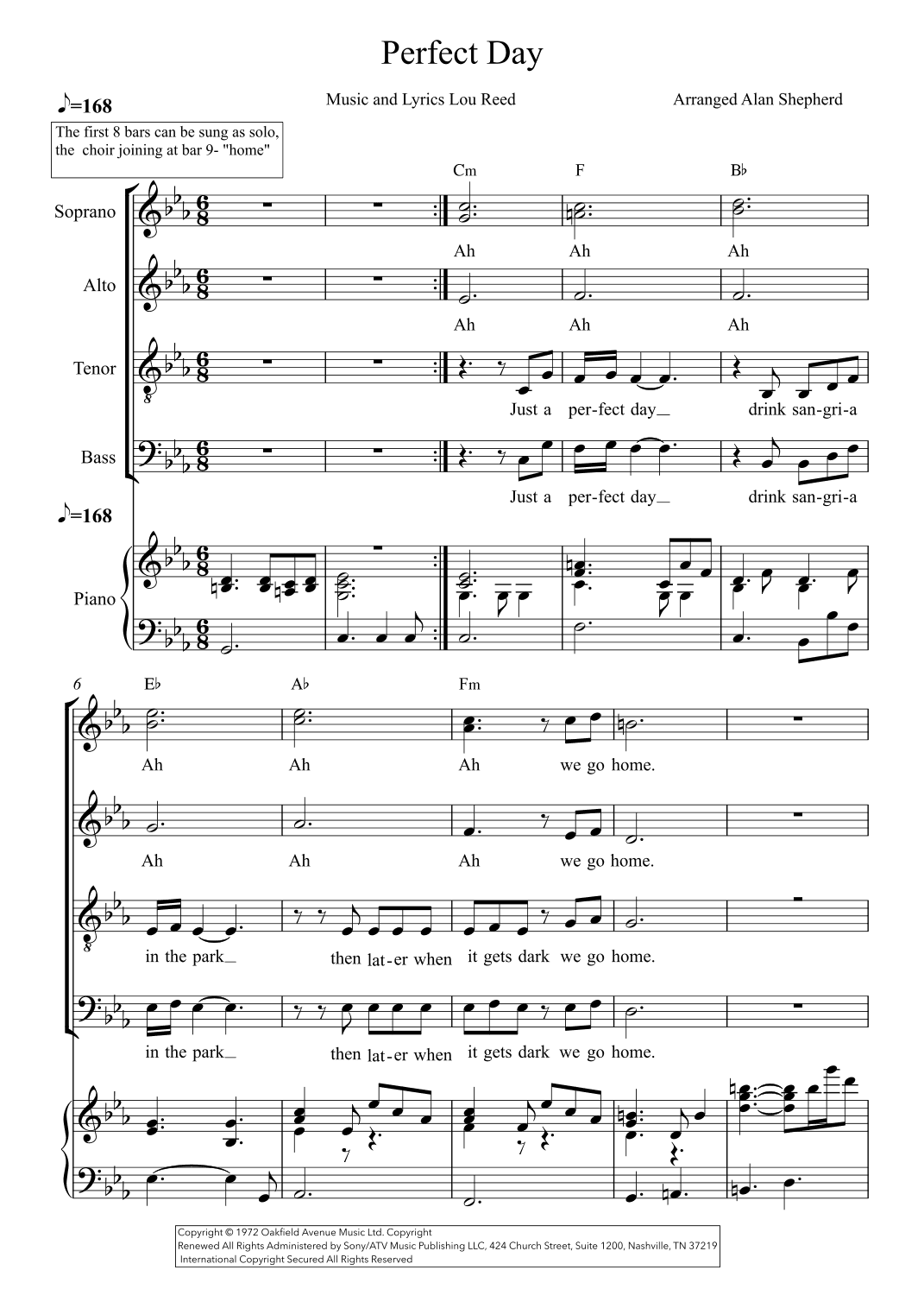 Perfect Day (arr. Alan Shepherd)