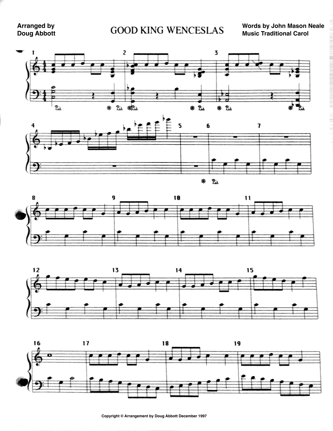 Good King Wenceslas Advance (arr. Doug Abbott)
