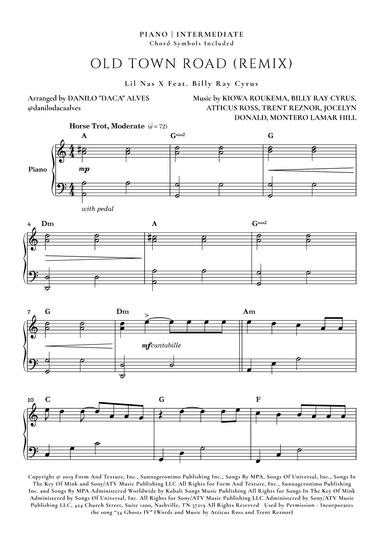 Old Town Road (remix) (arr. Danilo "Daca" Alves)