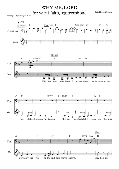 Why Me? (why Me, Lord?) (arr. Margot Kiis)