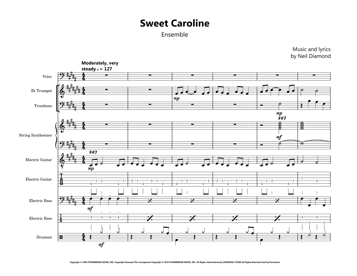 Sweet Caroline (arr. David Lartey)