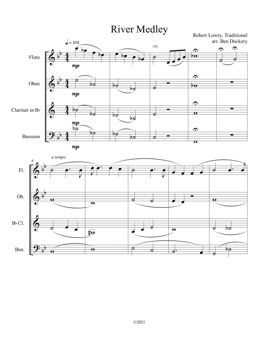 River Medley for Woodwind Quartet (arr. Ben Dockery)