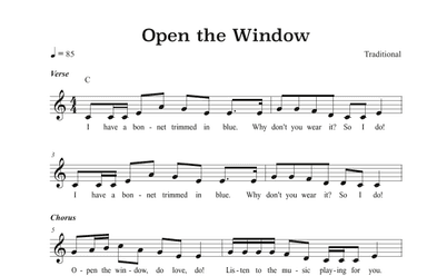 Open the Window (arr. Vincent Frank, Dean Wiers-Windemuller)