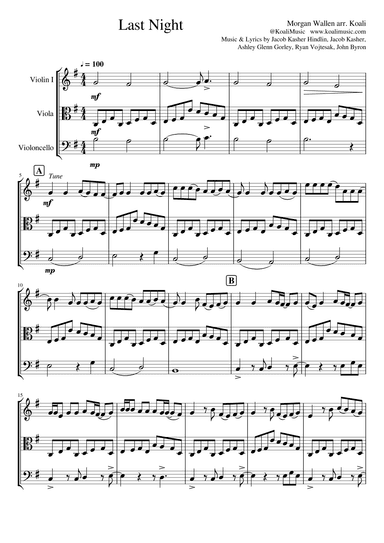 Last Night (arr. KoaliMusic)