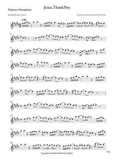 Jesus, Thank You (arr. Josiel Oliveira)