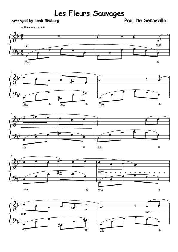 Les Fleurs Sauvages (arr. Leah Ginzburg)
