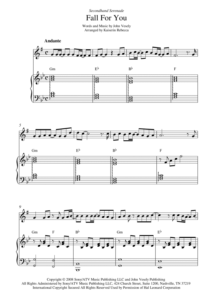 Fall For You (arr. Kaiserin Rebecca)