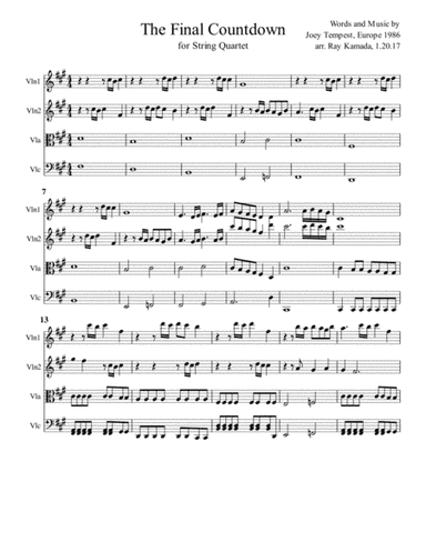 Final Countdown (arr. Ray Kamada)