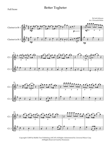 Better Together (arr. Fernando Britto)