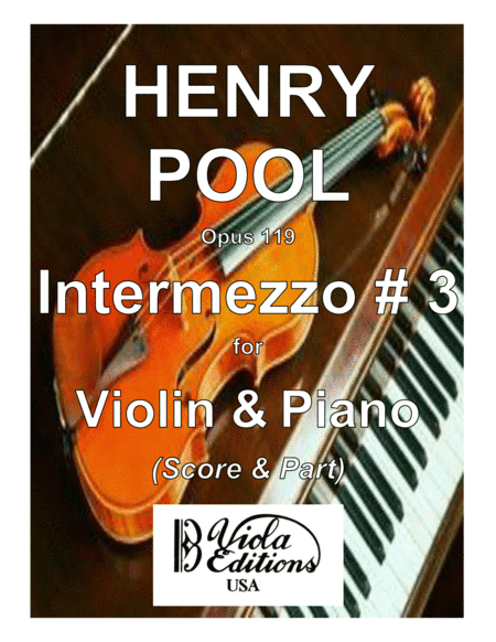 Opus 119, Intermezzo for Violin & Piano # 3 (Score & Part)