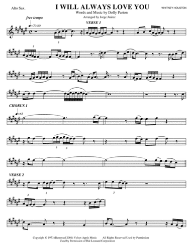 I Will Always Love You (arr. Jorge Juárez)