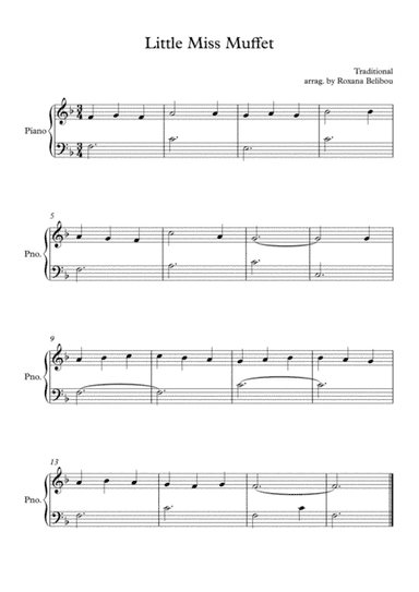 Little Miss Muffet (arr. Roxana Belibou)