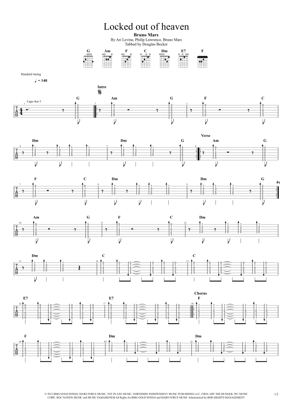 Locked Out Of Heaven (arr. Douglas Becker)